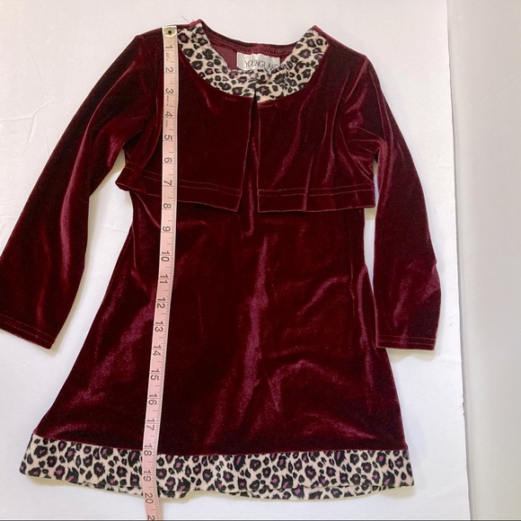 Special Occasion Long Sleeve Velvet Dress w/hand-warmer Muff - Picture 5 of 10